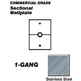 Leviton S751-N Wallplate 1-Gang Cable .625 Sectional Size 302 Stainless Steel - Stainless Steel (Pkg of 10)