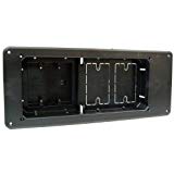 Arlington TVB613BL-1 Recessed TV Outlet Box with Paintable Trim Plate, Black, 4-Gang Color: Black