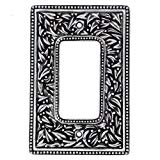 Vicenza Designs WPJ7004 San Michele Wall Plate with Jumbo Dimmer Opening, Antique Silver